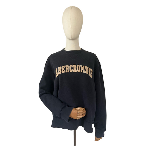 Vintage Abercrombie & Fitch Navy Crewneck Sweatshirt Size S - Picture 3 of 14